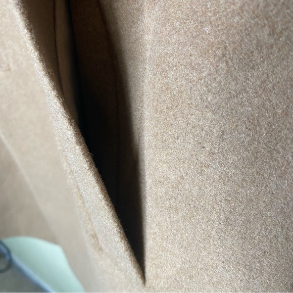 Calvin Klein Camel Wool Blend Overcoat Size 42L Slim Fit - Picture 9 of 16